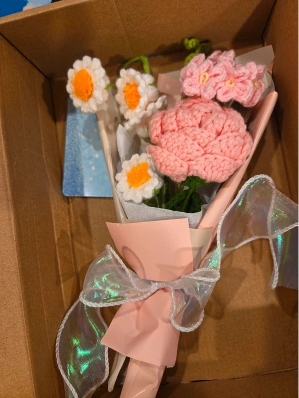 Flower bouquet crochet gift